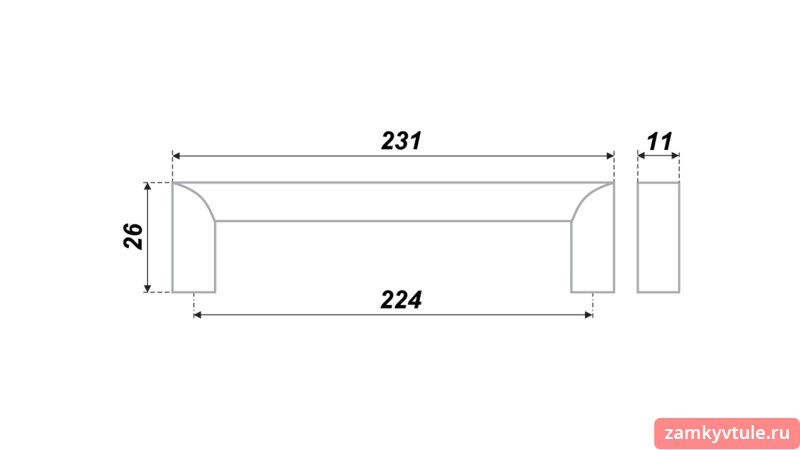 Ручка BOYARD RS 052 SC.4/224