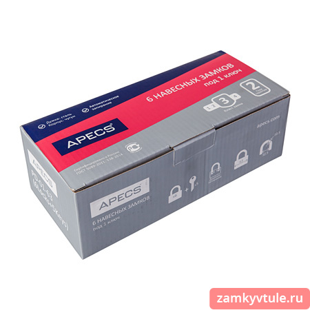 Замок ВС APECS PD-01-63 (6Locks+5Keys)