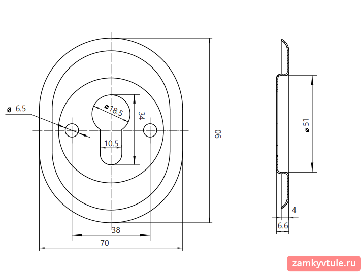 Защитная накладка AVERS Pro 50/11-DP-11-BLM (черный матовый)
