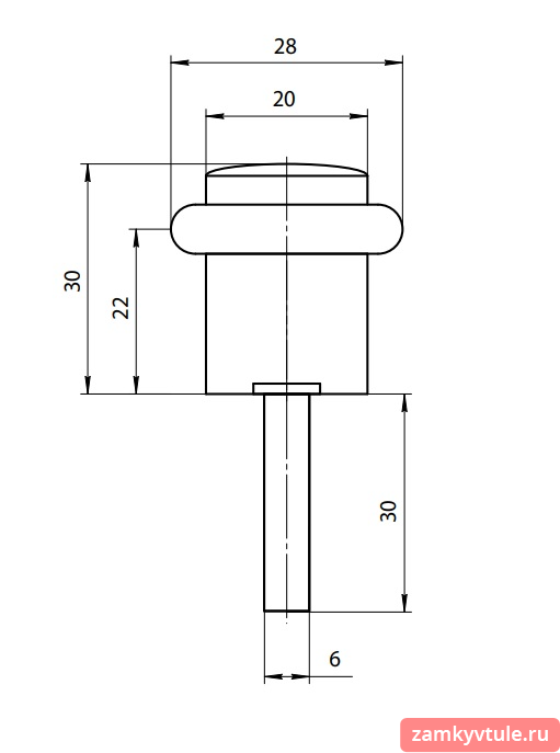 Упор дверной APECS DS-0013-NIS (матовый никель)