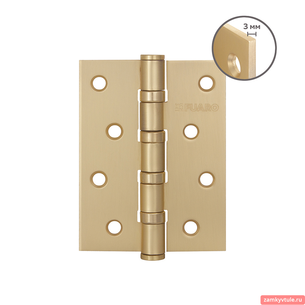 Петля FUARO IN4400U (4BB 100*75*3) SSG (сатинированное золото)