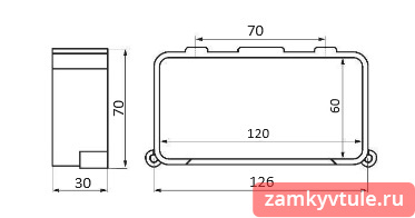 612 LRDH Держатель пластик 60х120