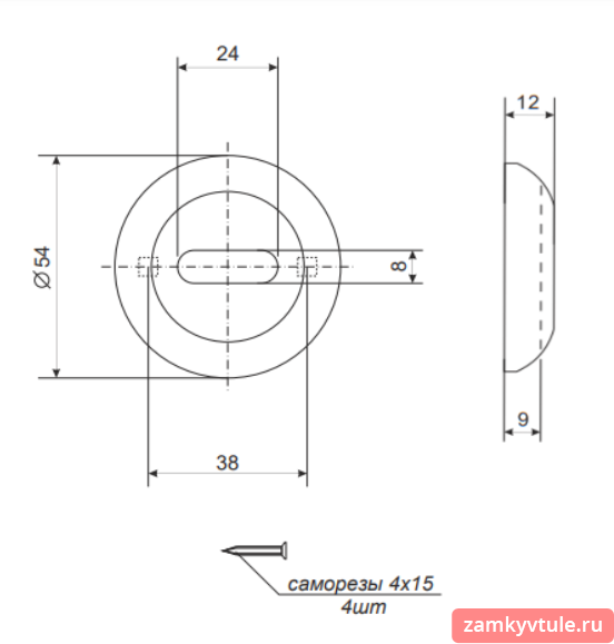 Накладка на сувальду APECS DР-S-05-CF (кофе)