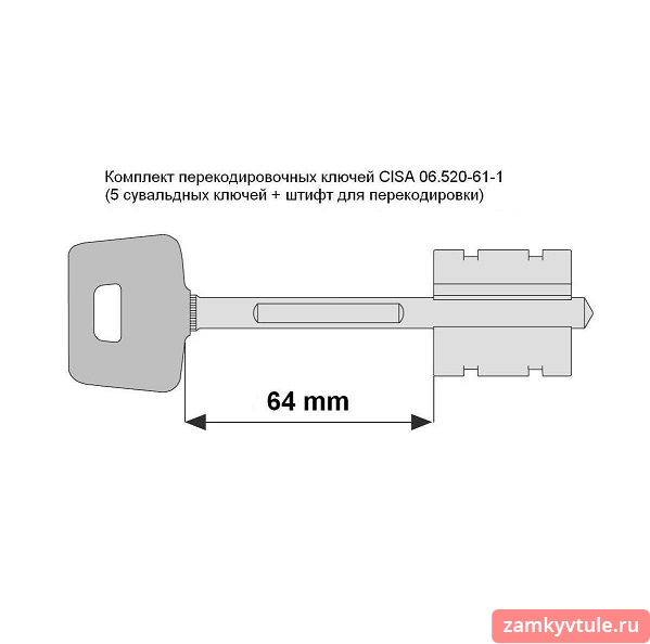 Комплект ключей Cisa-06520.61.1 "New Cambio"