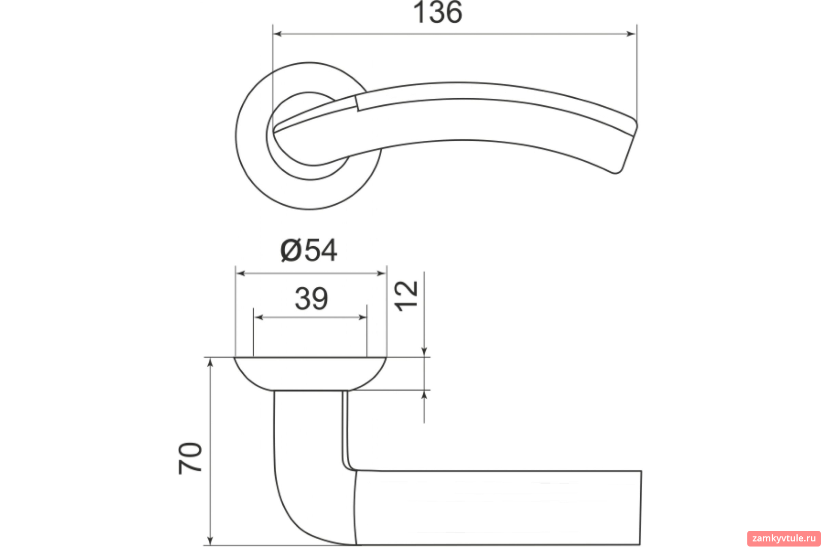 Ручка ARMADILLO R.LD54.Libra27 SN/CP-3 (матовый никель/хром)
