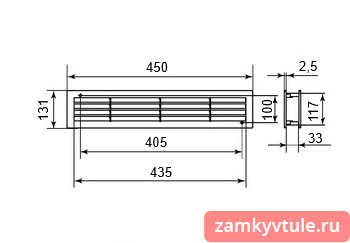 Решётка 4513ДП (белая)