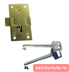 Замок мебельный 583 ЗМ-530 28*54 (золото)