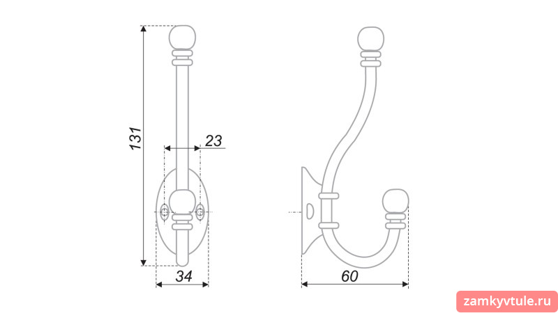 Крючок BOYARD K209AB.6