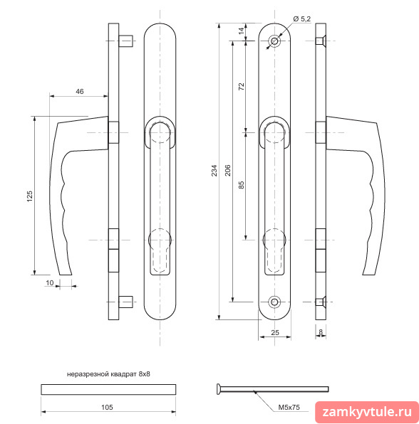 Ручки APECS HP-85.7205-SL