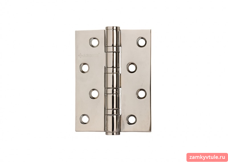 Петля ARCHIE A010-C 100*70*3-4 ВВ-1НН (белый никель)