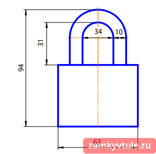 Замок ВС APECS PD-01-63 (6Locks+5Keys)