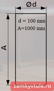 10ВП 1 Воздуховод круглый ПВХ D100, L=1m