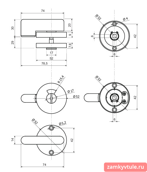 Фиксатор AVERS WC-0407-N (никель)