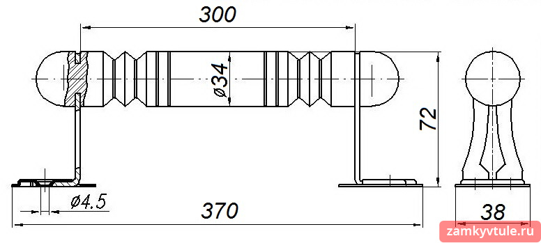 Ручка РС нн 300 ТР резная