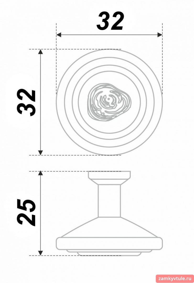 Ручка BOYARD RC 108 BAB.4/W