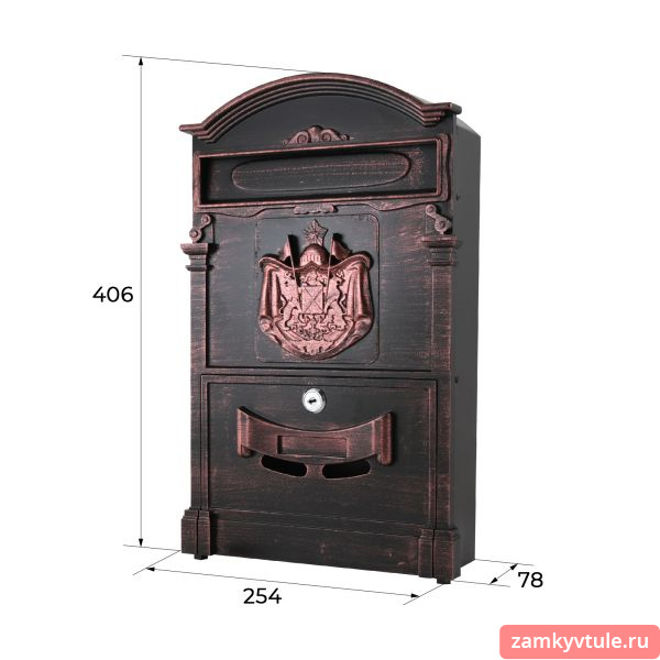 Почтовый ящик №4010В (старая медь)