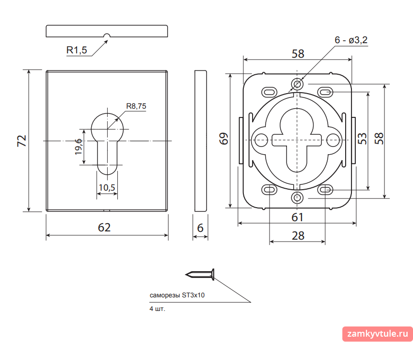 Накладка декоративная CODE DECO Slim DP-16-С-CRS (сатинированный хром)